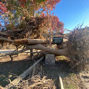 Asheville, NC park damaged after Hurricane Helene